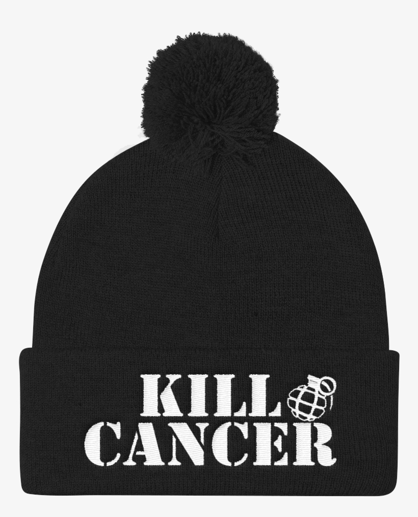 Lung Cancer Awareness Pom-pom Beanie - Kill Cancer Hat! Breast Cancer Pink Awareness Baseball, transparent png download
