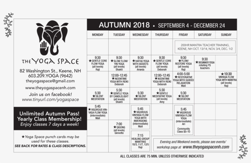Fall 2018 Png - The Yoga Space Northwest, transparent png download