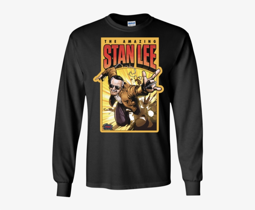 The Amazing Stan Lee Long Sleeve Shirt - Paegan Terrorism Tactics Shirts, transparent png download