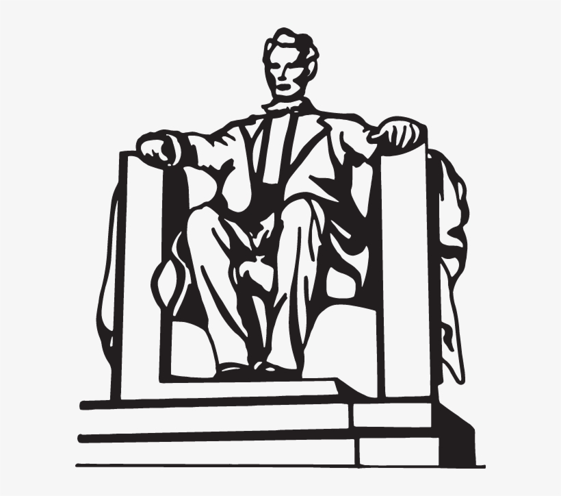 Lincoln Memorial Black And White Clipart, transparent png download