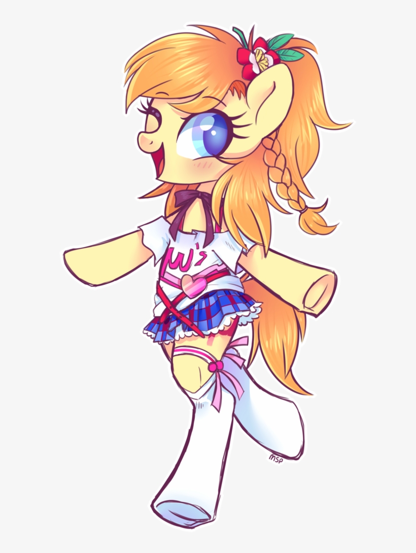 Taesuga, Bipedal, Blushing, Braid, Clothes, Cute, Flower, - Cute Honoka Kousaka, transparent png download