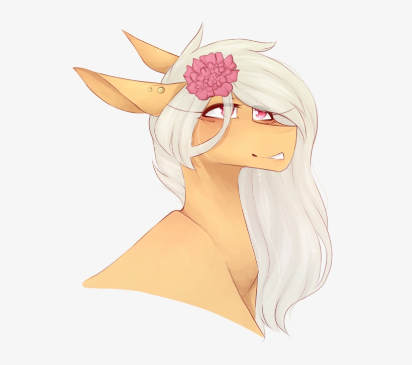 Riressa, Flower, Flower In Hair, Oc, Safe, Simple Background, - Cartoon, transparent png download