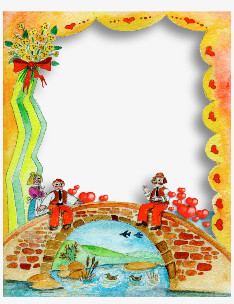 Painting Photo Frame For Child - Children Photo Frame Png, transparent png download
