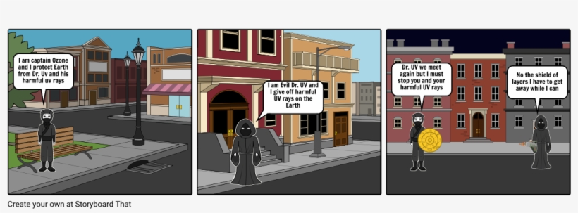 Captain Ozone And The Evil Dr - Storyboard, transparent png download