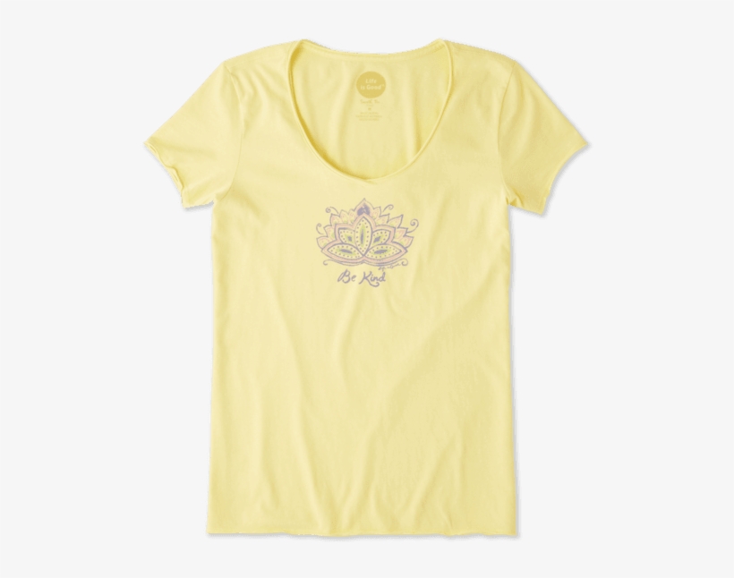 Women's Be Kind Lotus Smooth Scoop - Yeah Buoy Life Is Good Shirt, transparent png download