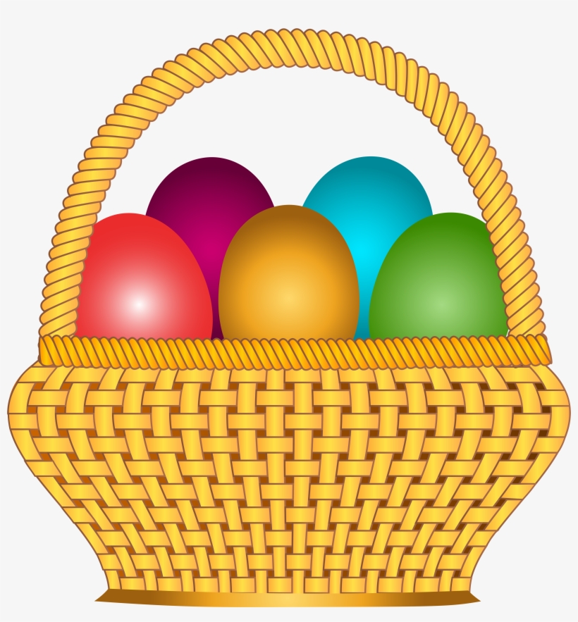 Cartoon Eggs In A Basket Png, transparent png download