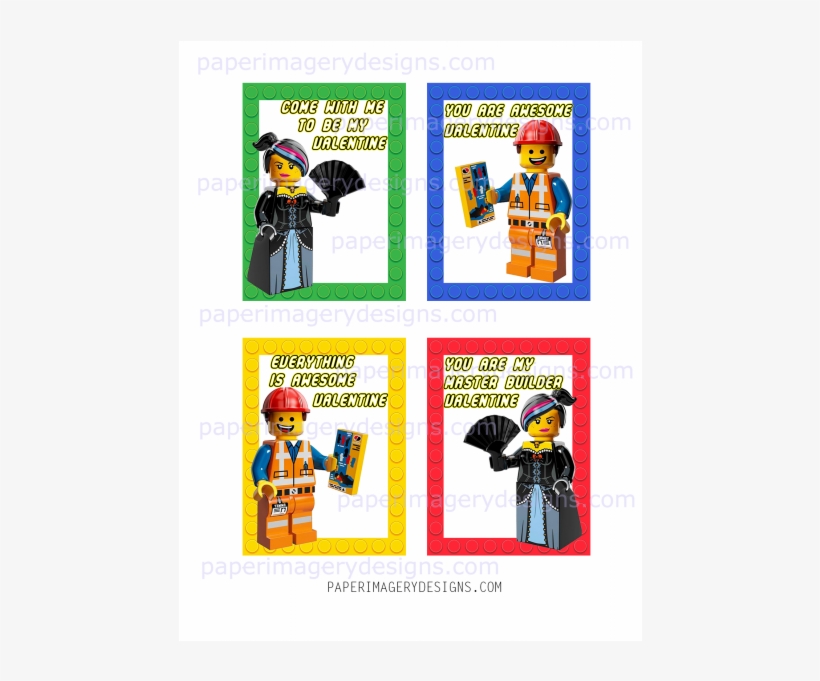 Lego Movie Valentines - Lego The Lego Movie Hard Hat Emmet Minifigure, transparent png download