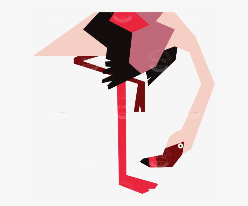 Pink Flamingo Standing, transparent png download