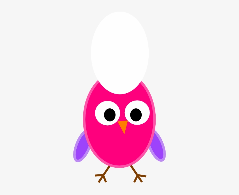 Pink Owl Clip Art At Clker - Pink Owl Png Picture Frame, transparent png download