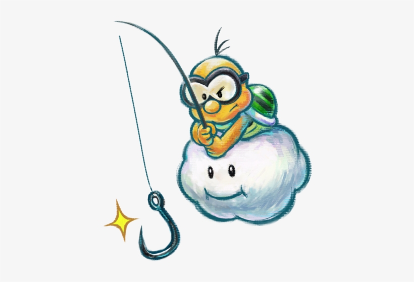 Lakitu Yni - Fishing Lakitu, transparent png download