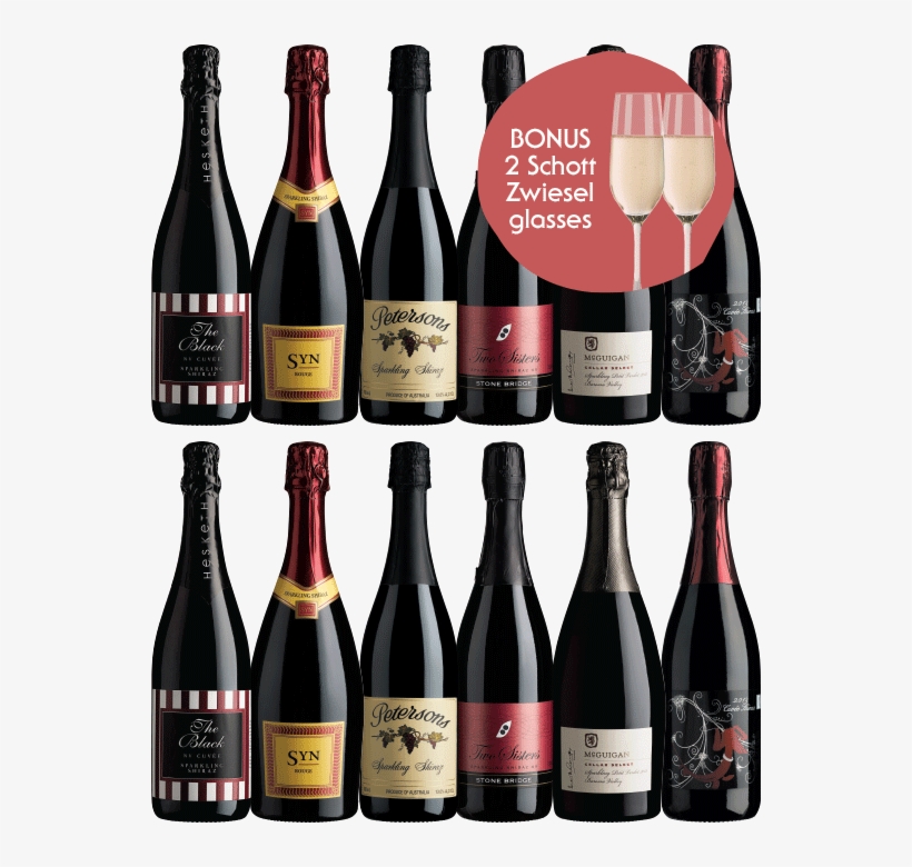Nye Party Sparkles Red Dozen 2 Bonus Glasses - Sparkling Mixed Dozen, transparent png download