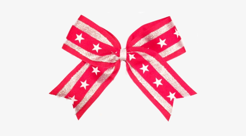 Cheer Bow With Metallics And Star Printed Ribbon - Confederate States Of America, transparent png download