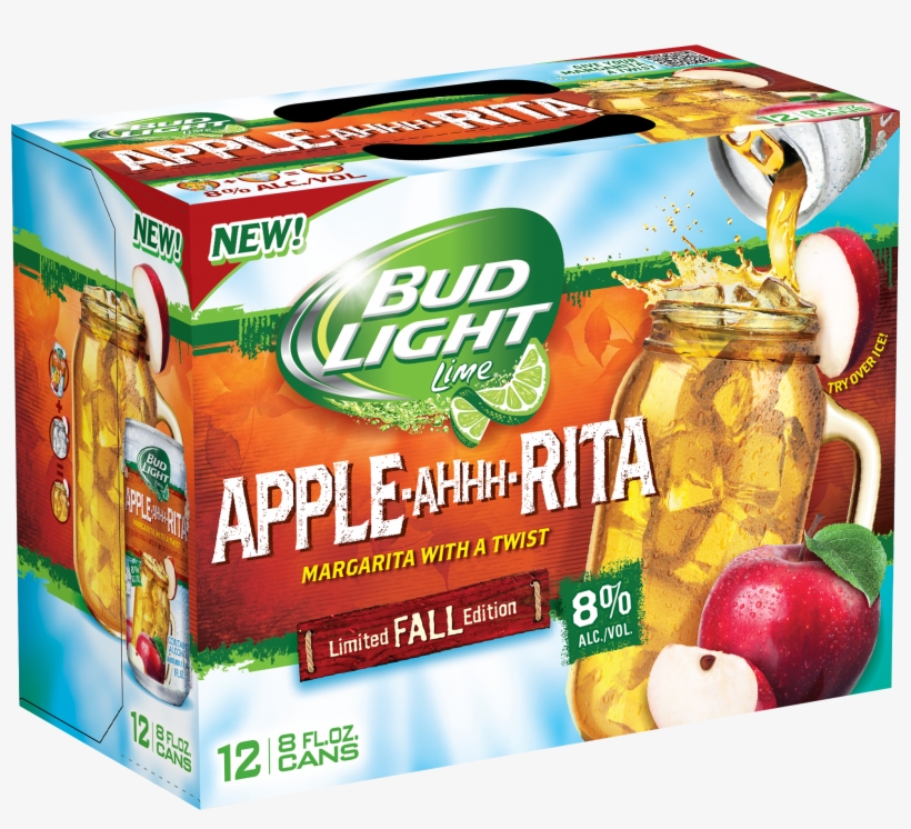 Bud Light Lime Ritas Apple Ahhh Rita Packaging - Peach Margarita Bud Light, transparent png download