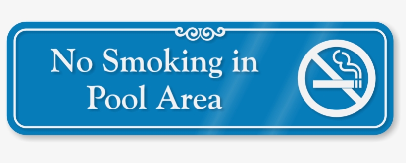 No Smoking In Pool Area Showcase Wall Sign - Authorized Personnel Only Signage, transparent png download