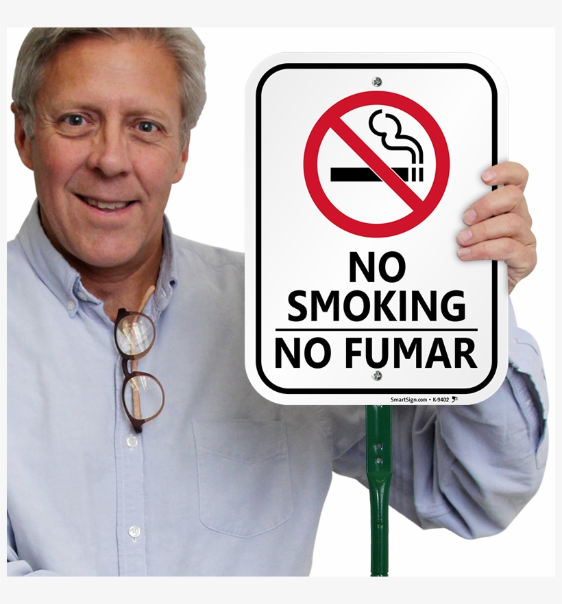No Smoking / No Fumar Sign - Smoking Signs, transparent png download