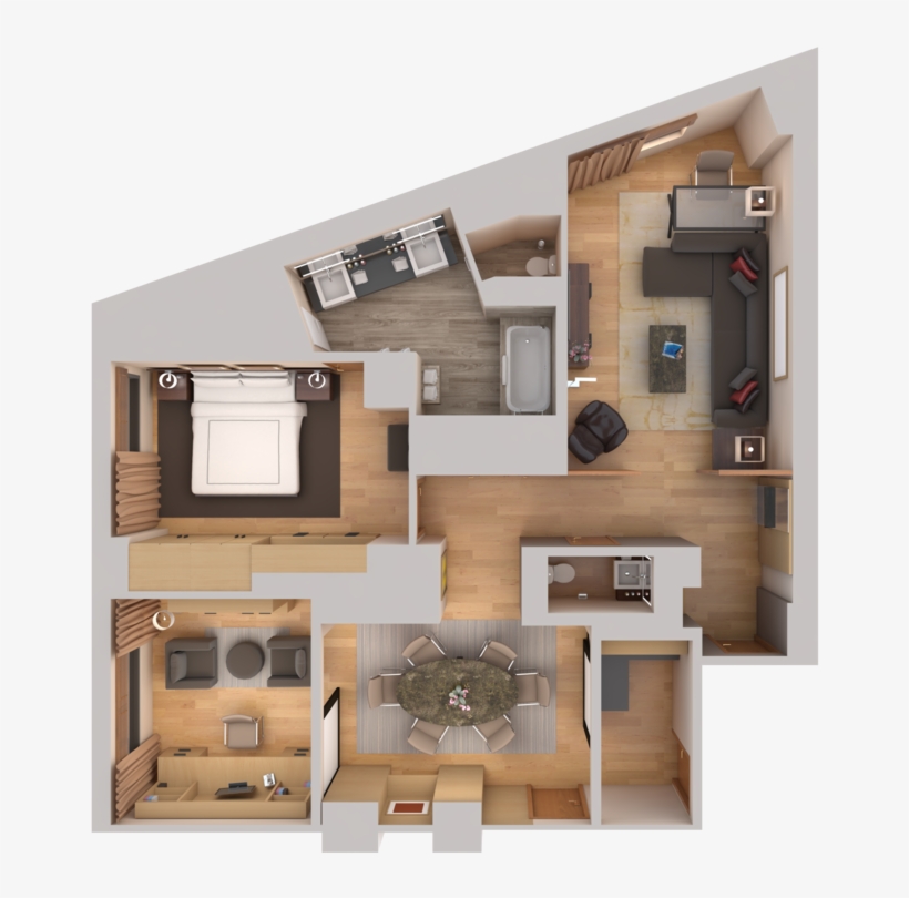 Conrad Suite - Apartment Top Down View, transparent png download