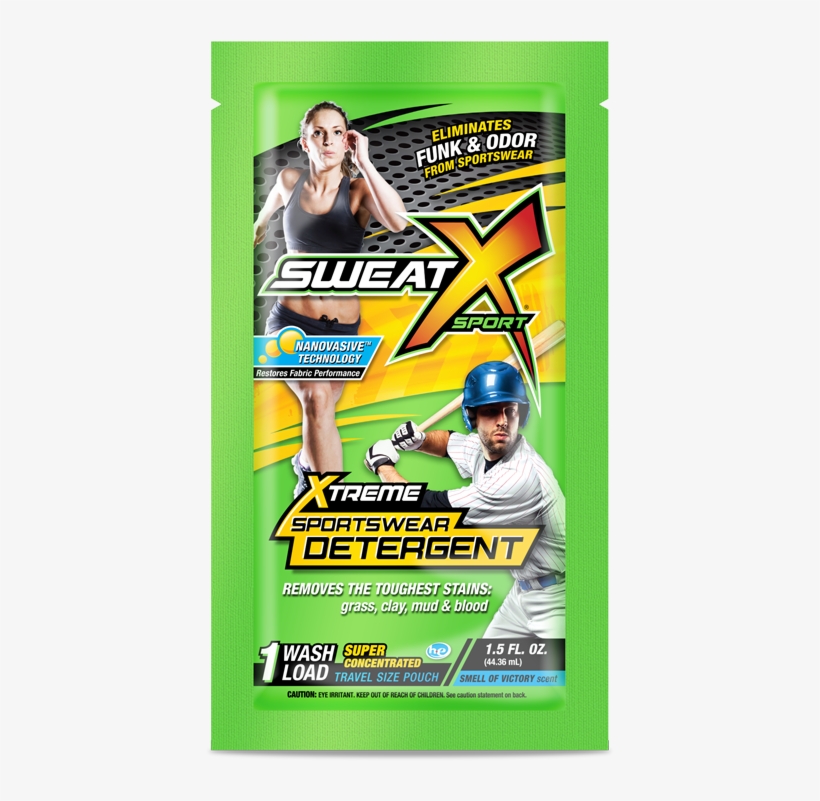Sweat X On The Go Pouch - Sweat X 45oz Stain And Odor Eliminating Laundry Detergent, transparent png download