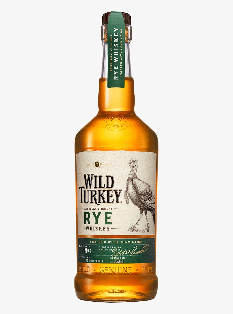 Wild Turkey Rye - Wild Turkey Rye Whiskey 750ml, transparent png download