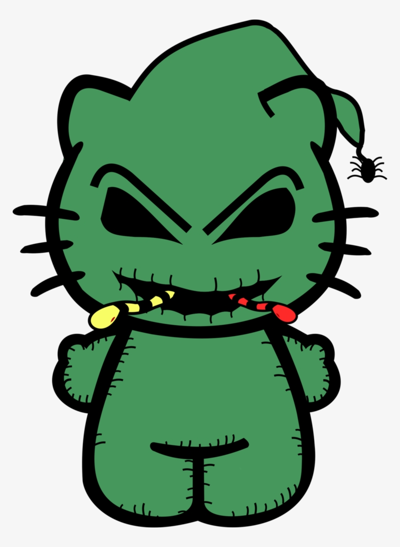 Hello Oogie Boogie By Geekitlikeme - Oogie Boogie Hello Kitty, transparent png download