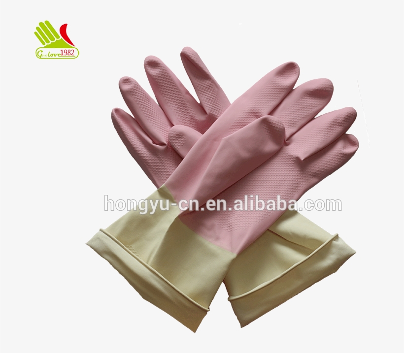 Decorative Glam Gloves Dishwashing Medium Rubber Gloves - Dishwashing, transparent png download
