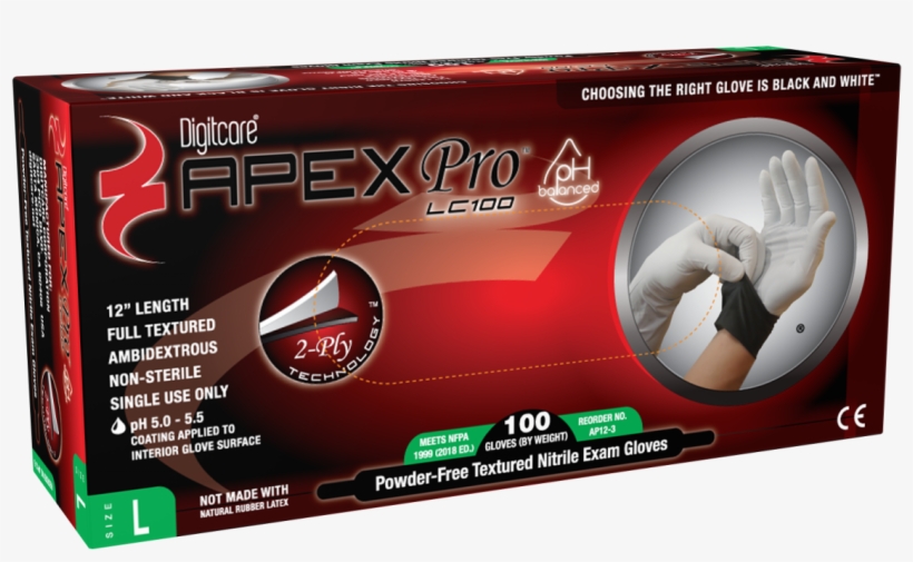 Digitcare® Apexpro™ Powder-free Nitrile Exam Gloves - Digitcare Corporation, transparent png download