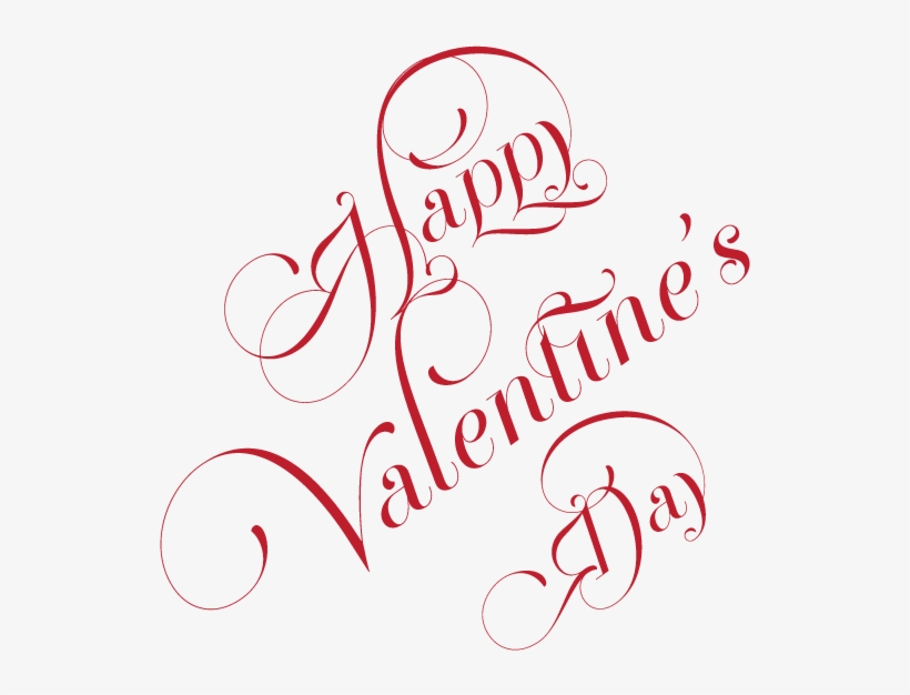 Happy Valentine's Day Curly Png - Valentine's Day, transparent png download