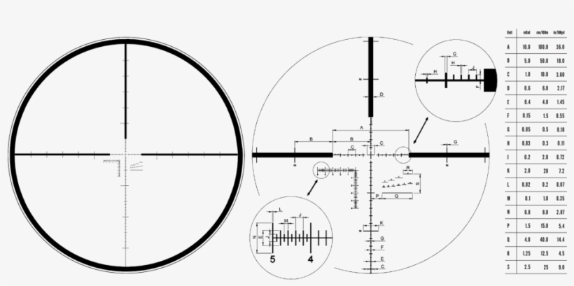 Msr Reticle And Subtensions - Steiner Msr Reticle, transparent png download