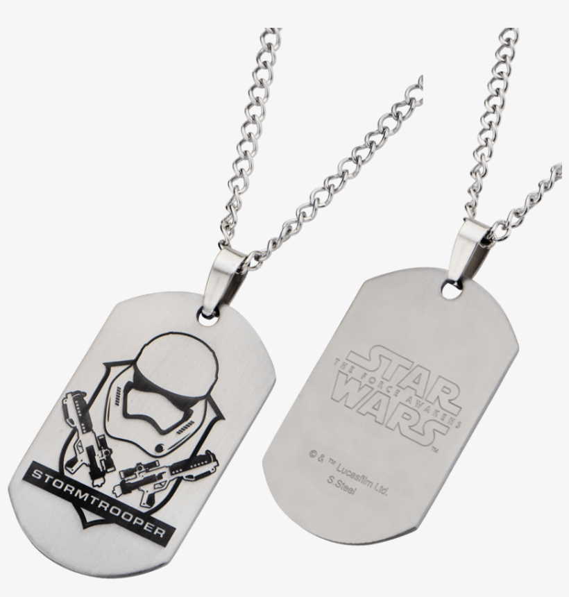 First Order Stormtrooper Crest Dog Tag Necklace - Disney Star Wars Men's Stainless Steel Stormtrooper, transparent png download
