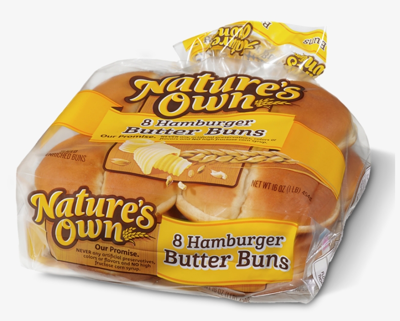 Butter Hamburger Buns - Nature's Own Sandwich Rolls, Whole Wheat - 8 Rolls,, transparent png download