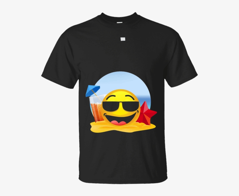Cool Shades Emoji On Beach T Shirt Sunglasses Emoji - Antroka Cool Shades Emoji On Beach Sunglasses Emoji, transparent png download