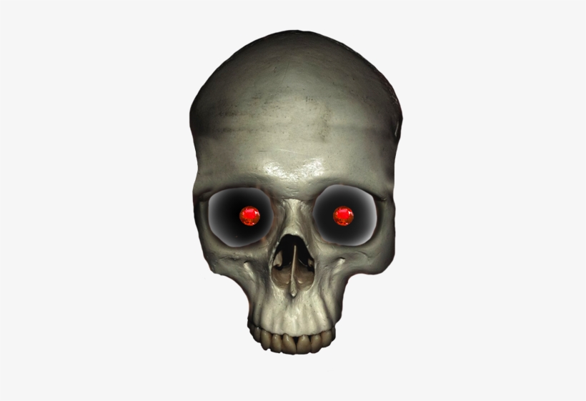 Skull With Ruby Eyes - Human Head, transparent png download