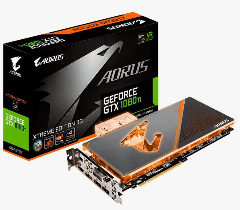 Gxt 1080 Ti Series - Gigabyte 1080 Ti Waterforce, transparent png download