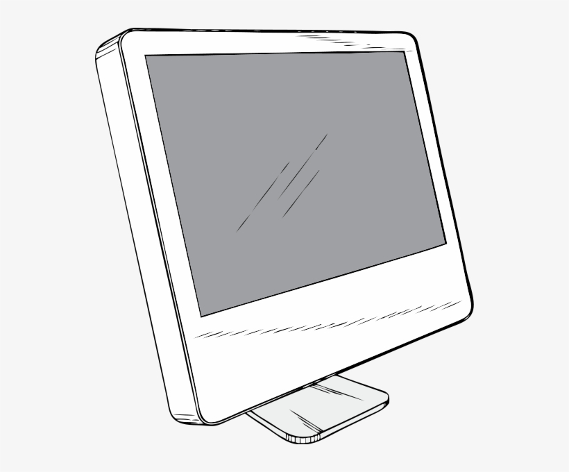 Cinema Display Clipart Png For Web - Dessin Ecran D Ordinateur, transparent png download