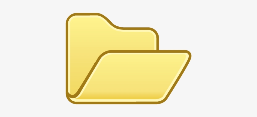 Icon Folder03 Open Yellow - Icon, transparent png download