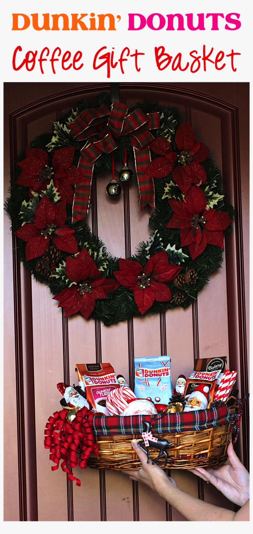 Diy Dunkin Donuts Coffee Gift Basket At Thefrugalgirls - Gift Basket, transparent png download