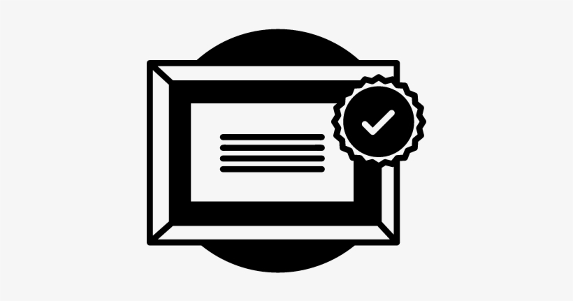 Certificate With A Frame Vector - Certificado Silueta, transparent png download