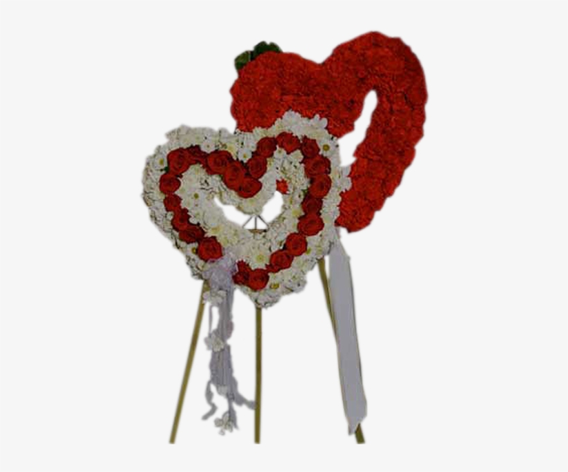 Red & White Double Heart - Heart, transparent png download