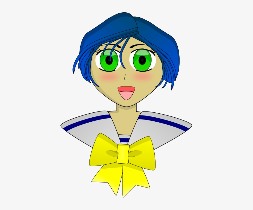 Anime School Girl Clipart Png - Clip Art, transparent png download