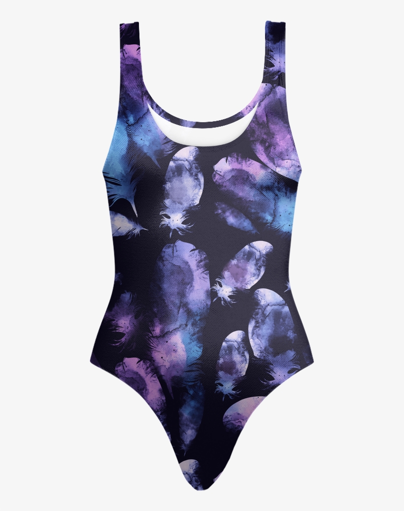 Blue Feather Maya One Piece Swimsuit - Maillot, transparent png download