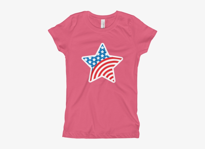American Star Girl's T-shirt - Shirt Girl, transparent png download