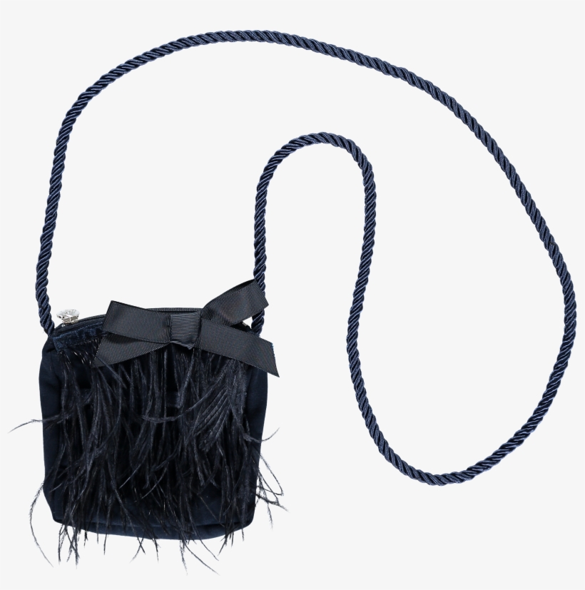 Aw18 A*dee Girls Amiee Navy Blue Feather Bag - Bag, transparent png download