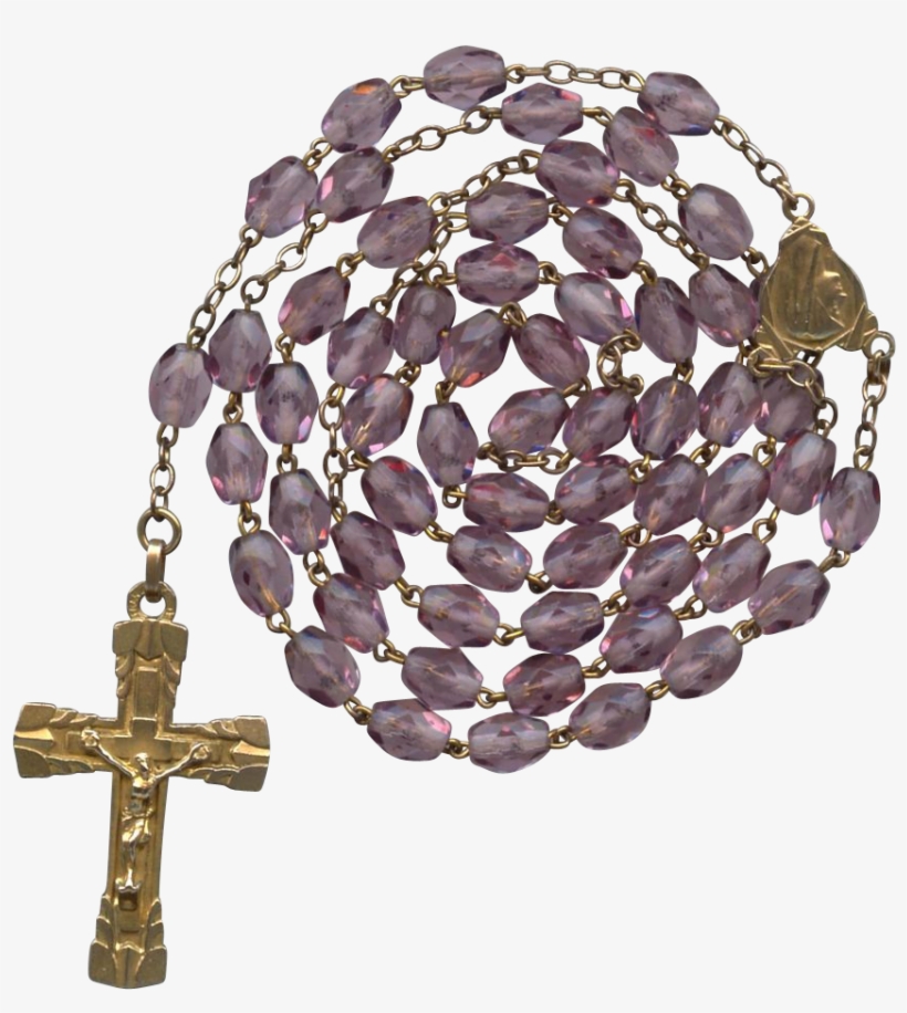 Free Download Amethyst Clipart Amethyst Rosary Purple - Cross, transparent png download