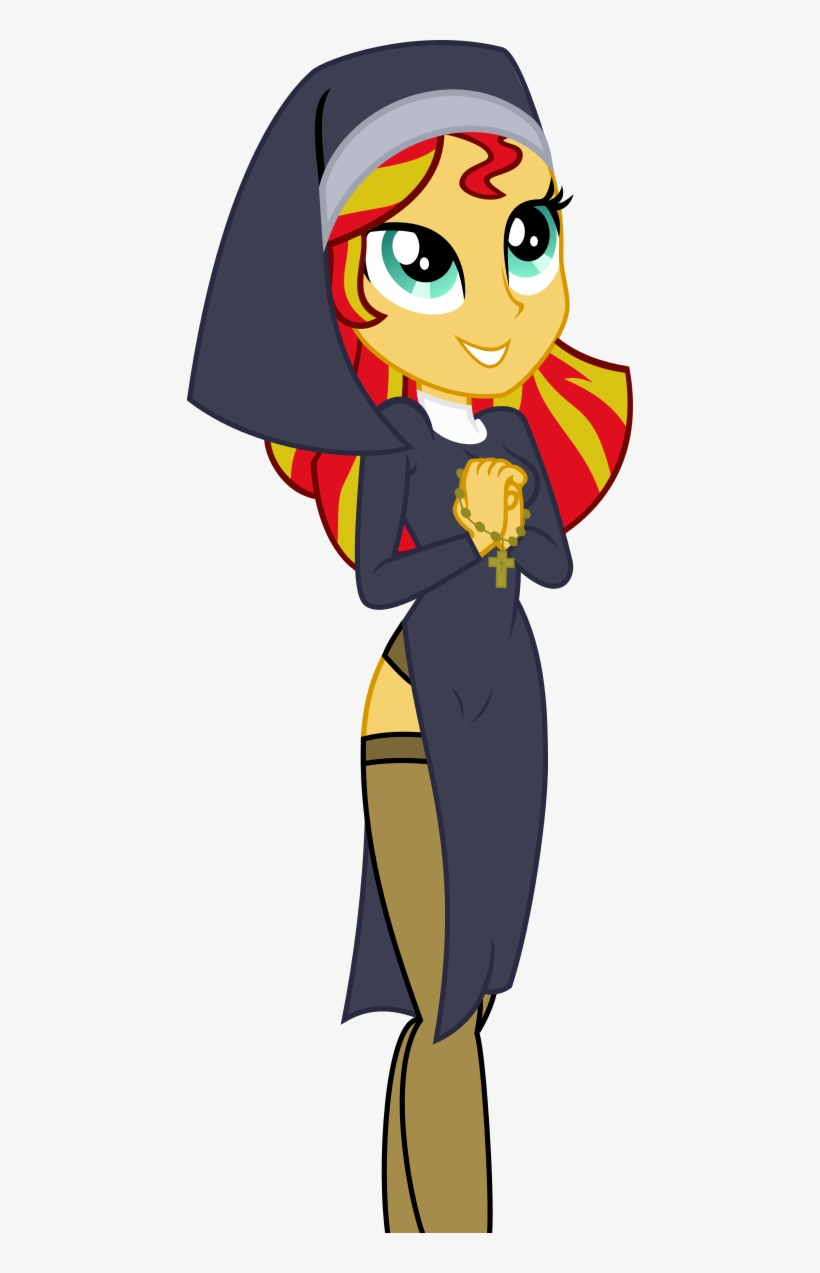 Breasts, Christian Sunset Shimmer, Clothes, Equestria - Cartoon, transparent png download