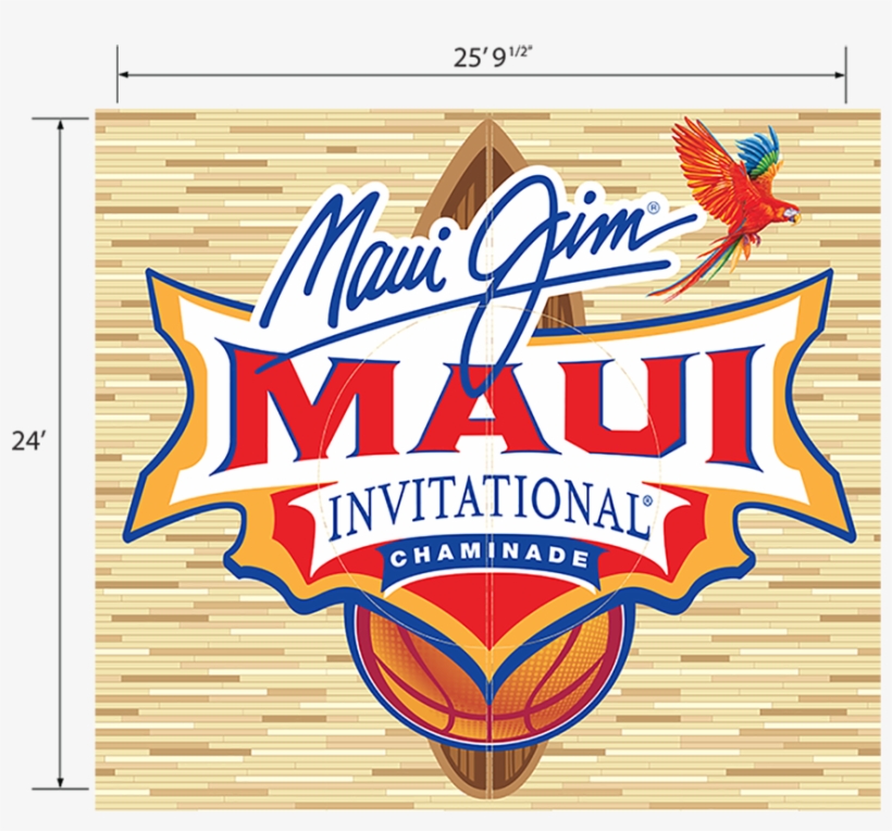 Court Decal For Maui Jim Maui Invitational Court Design - 2018 Maui Invitational Bracket, transparent png download