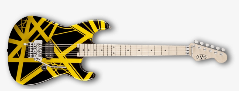 Picture Courtesy Http - Evh Striped Series Electric Guitar Black With Yellow, transparent png download