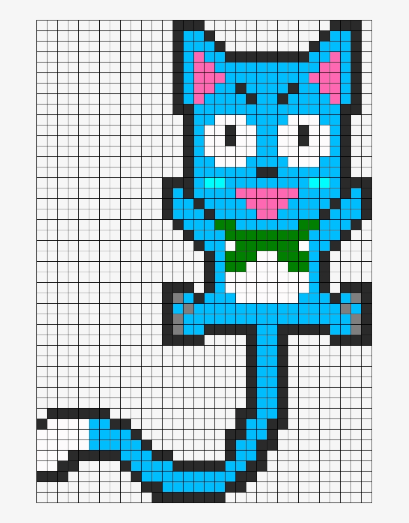 Fairy Tail Happy Perler Bead Pattern / Bead Sprite - Bead, transparent png download