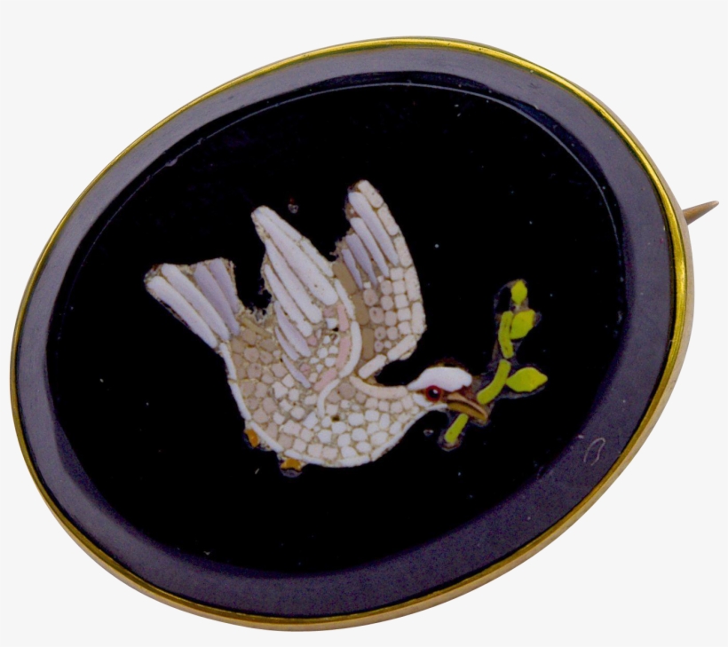 An Antique Victorian Oval Brooch With Inset Micro Mosaic - Eagle, transparent png download