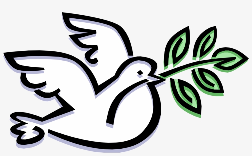 Vector Illustration Of Feathered Bird Peace Dove Carries - Friends Or Quakers, transparent png download