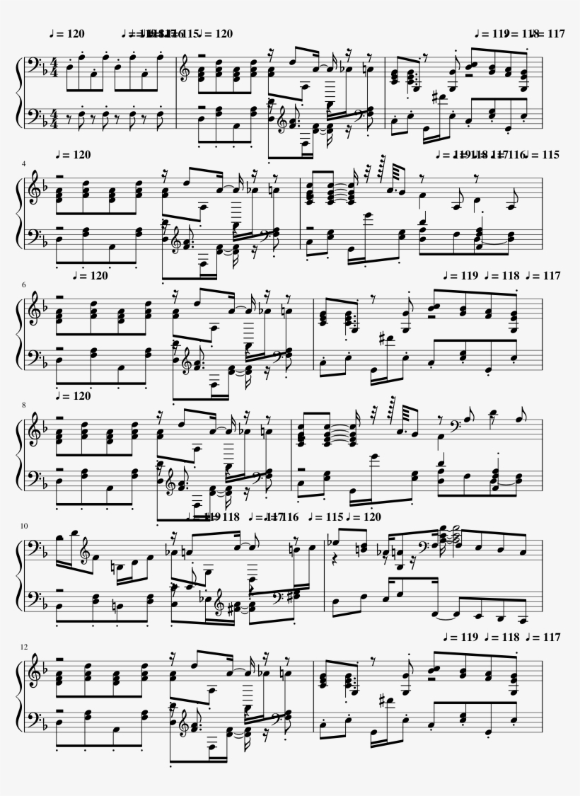 Lg-33811859 Sheet Music 1 Of 3 Pages - Sheet Music, transparent png download