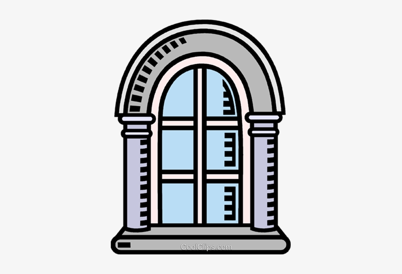 Arched Window Royalty Free Vector Clip Art Illustration - Steven Henry Song Stained Glass Blue On Youtube, transparent png download